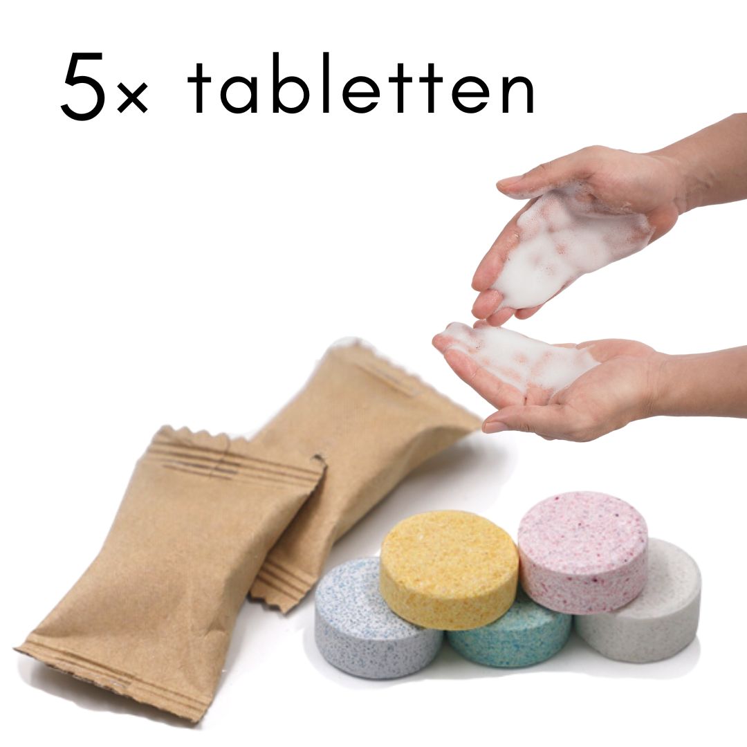 Skummende såpetabletter, 5 dufter